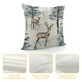 thumbnail image 4 of Nawypu Christmas Pillow Covers Rustic Watercolor Tree Deer Brown Green Outdoor Decorative Throw Pillows Farmhouse Winter Themed Holiday Pillowcases Linen Cushion Case Decor for Sofa Couch Bed, 4 of 5