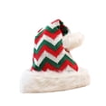 thumbnail image 2 of Gorro navideño de punto, divertido gorro navideño para decoración festiva de Año Nuevo. Rayas verdes, 2 of 9