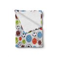 thumbnail image 2 of Sport Soft Flannel Fleece Blanket, Sports Balls Pattern Abstract Basketball Football Volleyball Tennis Colorful Elements, Cozy Plush for Indoor and Outdoor Use, 50" x 70", Multicolor, by Ambesonne, 2 of 6
