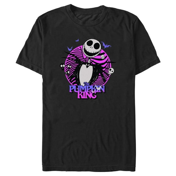 Men's The Nightmare Before Christmas Jack The Pumpkin King Purple Illustration Graphic T-Shirt