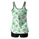 thumbnail image 2 of Traje de Baño de Mujer con Pantalones Cortos de Cintura Alta Impreso Traje de Baño de Dos Piezas, Traje de Baño de Torso Largo con Almohadillas Extraíbles Y Correas Ajustables, Set de Ropa de Playa d, 2 of 5