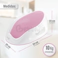 thumbnail image 2 of Bebbly Soporte para Bañera de Bebé Antideslizante con Base Ergonómica Reclinada para Recién Nacido Ideal para Baño Seguro y Cómodo en Lavabo o Tina 33 x 55 x 22 cm Bebés 0 a 6 Meses, 2 of 7