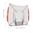 thumbnail image 2 of VEVOR 7x7 ft Baseball Softball Practice Net, Portable Baseball Training Net for Hitting Batting Catching Pitching, Backstop Baseball Equipment Training Aids with Strike Zone (Without framework), 2 of 9