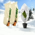 thumbnail image 5 of Yesbay Winter Plant Cover Breathable Freeze Protection Pouch Reusable Frost Blanket with Zipper Drawstring for Outdoor Potted Plants Shrub, 5 of 8