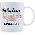 thumbnail image 2 of 1981 Birthday Gifts for Women - Fabulous Since 1981 Birthday Mug - 1981 Birthday Gifts for Mom Grandma Sister Aunt Daughter Granddaughter Friend - 11 Oz, 2 of 6
