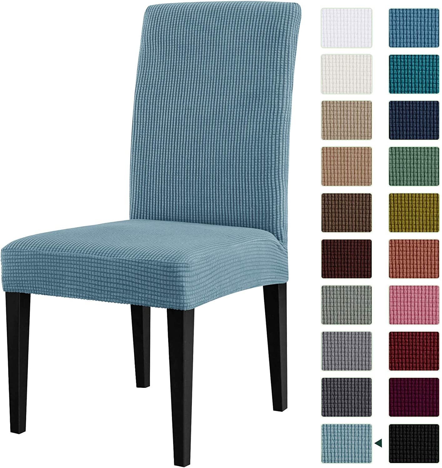 Details about   NICEEC Easy Fitted Dining Chair Covers Slipcovers Polyester Stretch Removable Wa 
