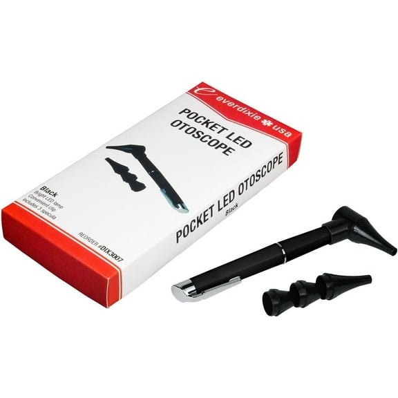 Dixie Ems Basic Student Medical Pocket Otoscope with Led Light for Home, Teaching, Hospital