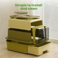 thumbnail image 4 of Enclosed Cat Litter Box with Lid, Easy to Scoop with Litter Scoop Set, High Sides Enclosure Anti-Urine Leakage Non-Sticky(Green), 4 of 7