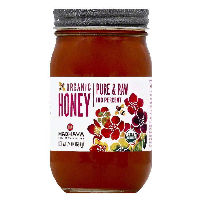 Madhava Organic Honey, 22 OZ (Pack of 6) by