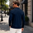 thumbnail image 4 of Hngshg Mens Tee Shirts Casual Button Up Collared Pullover Tops Dressy Long Sleeve Solid Color Golf T-Shirts, 4 of 7