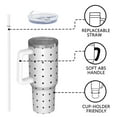 thumbnail image 4 of Modern 40oz Tumbler– Stainless Steel Insulated Tumbler with Handle and Straw, Large Capacity Travel Cup for Hot & Cold Drinks, 4 of 7