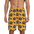 thumbnail image 1 of Balery German Shepherd Woof Pantalones cortos de pijama de punto de algodón para hombre con cinturilla y bolsillos-Large, 1 of 6