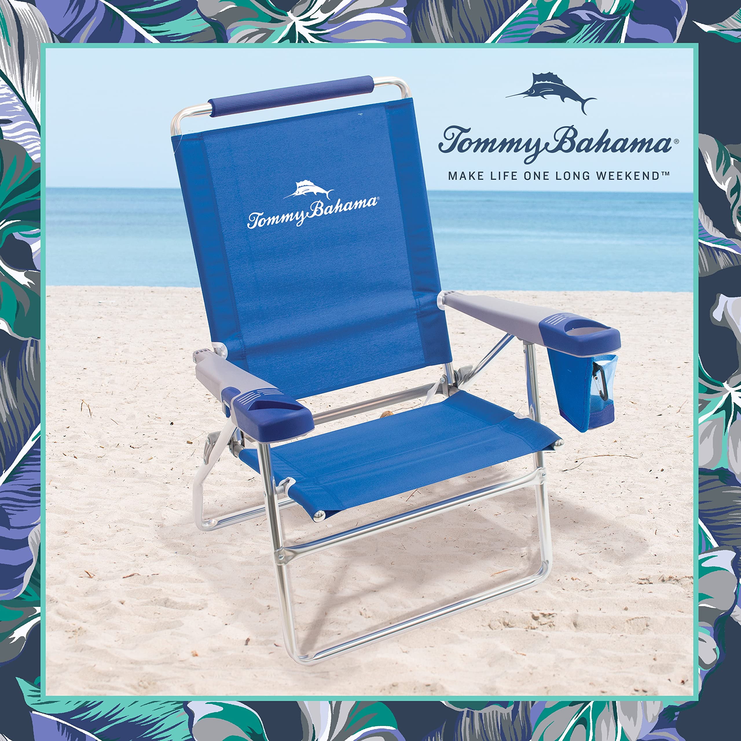 Tommy Bahama Backpack Aluminum Beach Chair Blue Floral | lupon.gov.ph