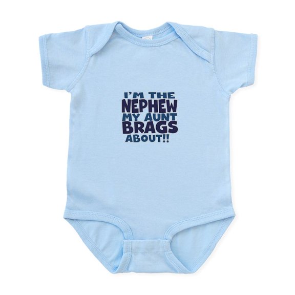 CafePress - Im The Nephew My Aunt Brags About Body Suit - Baby Light Bodysuit, Size Newborn - 24 Months