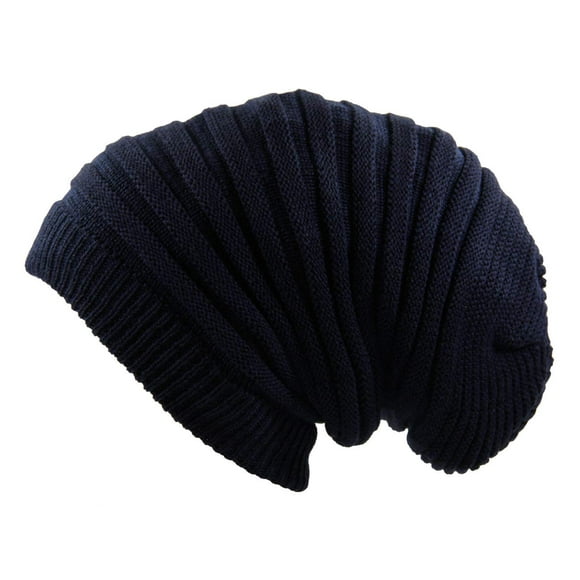 RW Rasta Long Slinky Beanie Hats (Navy)