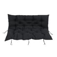 thumbnail image 2 of 3 Seater Porch Swing Cushion with Backrest and Ties, Made of Premium Polyester and PP Cotton, Great for Outdoor Furniture, Features Rivet and Tufted Design, 2 of 7