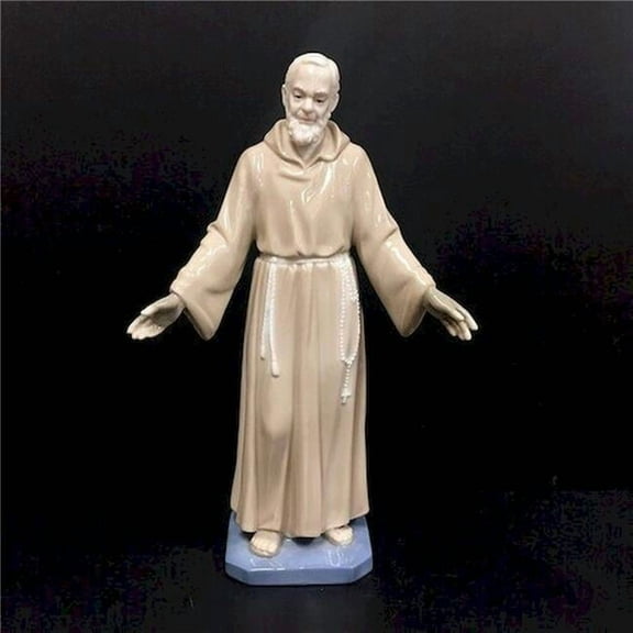 H & Painted Father Pio Figurine