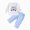 T238-White, variant on NOLDARES Little Boy Winter Outfits Pants Sets Long Sleeve Embroidery Panel Sweatshirt Elastic Pants 2PCS(T238-White)