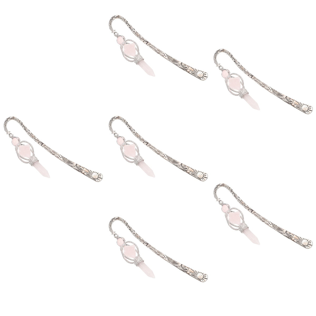 WORGEOUS 6 pcs  Creative Crystal Craft Bookmark Unique Bookmark Pendant Book Reading Tag