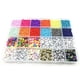 thumbnail image 4 of Juego de cuentas de vidrio de 24 colores con letras, ideal para manualidades de pulseras y collares, incluye accesorios y 4000 cuentas de 4mm., 4 of 6