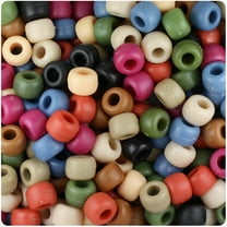 BeadTin Americana Mix Matte 9mm Barrel Pony Beads (500pc)