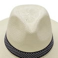thumbnail image 3 of Braid Boater Hat Straw Hat Wide Brim Summer Beach Sun Hat UPF50+ for Men and Women Elderly Hat, 3 of 4