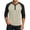 Beige, variant on Henley Shirts for Men Raglan 3/4 Sleeve Baseball T-Shirts Casual Button Tee Shirt Contrast Basic Jerseys Tops