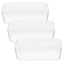Milisten 3Pcs Plastic Drawers Storage for Home and Office with Clear Acrylic