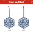 thumbnail image 2 of Naloa Blue Paisley Pattern Vintage Acrylic Santa Tree Decorations Christmas Hanging Pendant for Christmas Winter New Year Party Hanging Decorations-Hexagon, 2 of 7