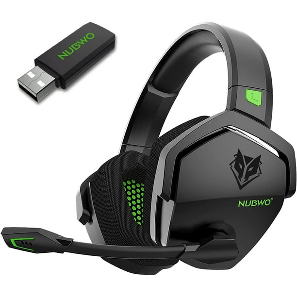 Berettigelse Dronning Ejeren G06 Wireless Gaming Headset for PS5, PS4, PC Games, 2.4GHz Ultra-Low  Latency, Bluetooth 5.0, Soft Memory Earmuffs (Green) - Walmart.com