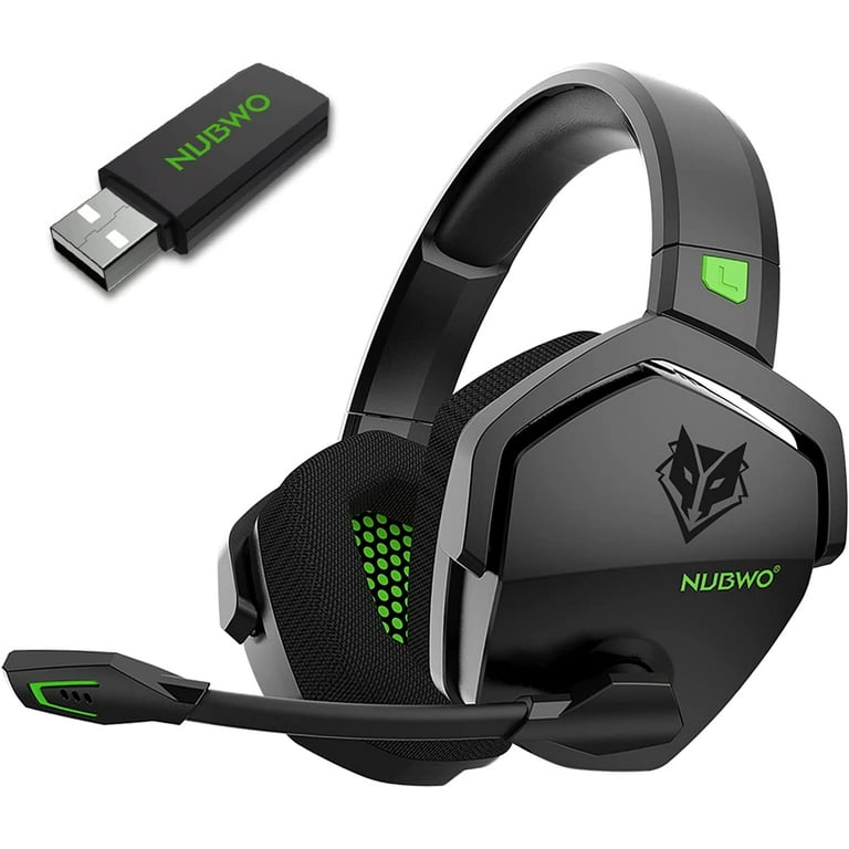 wolf verwerken Emotie G06 Wireless Gaming Headset for PS5, PS4, PC Games, 2.4GHz Ultra-Low  Latency, Bluetooth 5.0, Soft Memory Earmuffs (Green) - Walmart.com