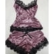 thumbnail image 3 of Conjunto de Pijama de satén de encaje para mujer, ropa de dormir Sexy, Tops sin mangas y pantalones cortos, conjuntos de 2 piezas, 3 of 4