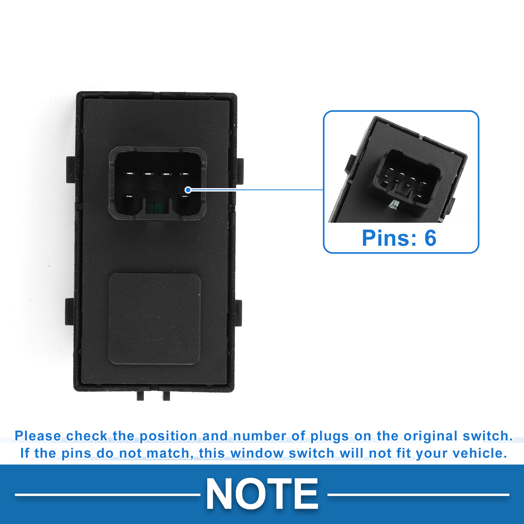 Unique Bargains Power Window Switch for Chevrolet Sonic Trax 2013-2016 Black