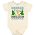 thumbnail image 3 of Inktastic Happy Chrismukkah Sweater Style with Menorah and Trees Boys or Girls Baby Bodysuit, 3 of 5