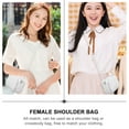 thumbnail image 3 of WHAMVOX 1Set Grey Shoulder Purse Stylish Messenger Bag for Walking, 3 of 7