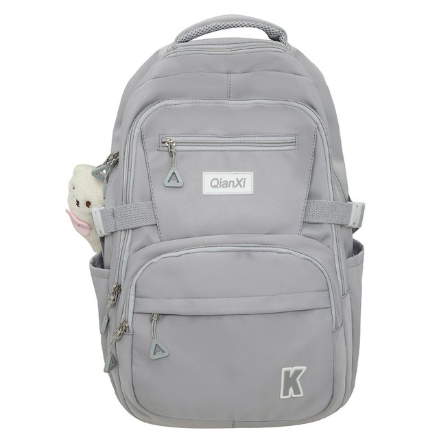 Backpack Durable Nylon Students Backpack Daily Leisure (Shoulder Bag Red)