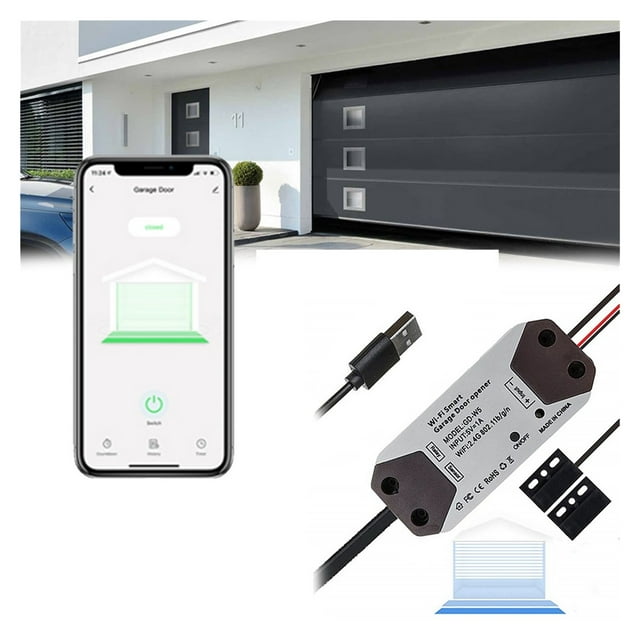 Ouvre-porte de Garage WiFi Contrôleur de Porte Intelligent Compatible, Facile à Utiliser