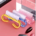 thumbnail image 2 of 2Pcs Different Kinds of Fingernail brush with Plastic Handle Nail brush for cleaning Fingernails - Easy to use Nail Scrub brush - Nail Cleaner Nail brushes for Hands Feet, 2 of 5