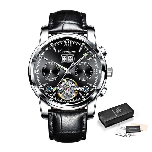 POEDAGAR Montres pour Hommes Marque Haut de Gamme Luxe Étanche Lumineuse Montre-Bracelet à Quartz Nouvelle Mode Décontractée Affaires Relógio Masculino