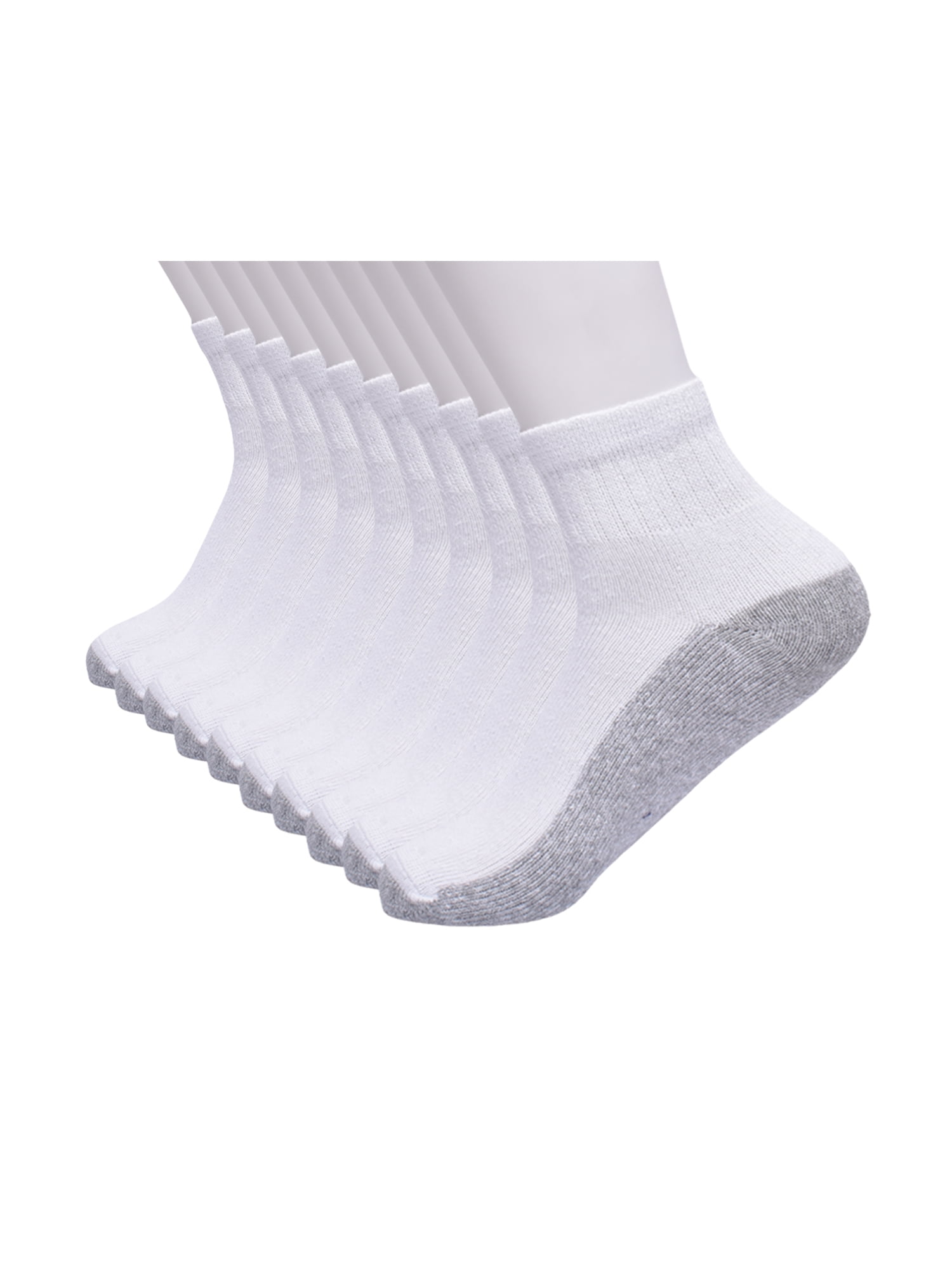 Wonder Nation Boys Cushioned Ankle Socks, 10 Pack, Sizes S (4-8.5) - L (3-9)