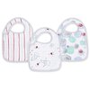 aden + anais 3 Pack Muslin Snap Bib (Adorable, One Size)