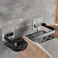 thumbnail image 3 of Estante De Baño Adhesivo Para Ducha Caddy, Sin Perforaciones, Para Accesorios De Baño, Rectángulo único Sunnimix Estante de baño, 3 of 8