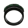 thumbnail image 2 of Womens Light Black Ring Anillo Para Mujer Stainless Steel Ring in Emerald Clara, 2 of 5