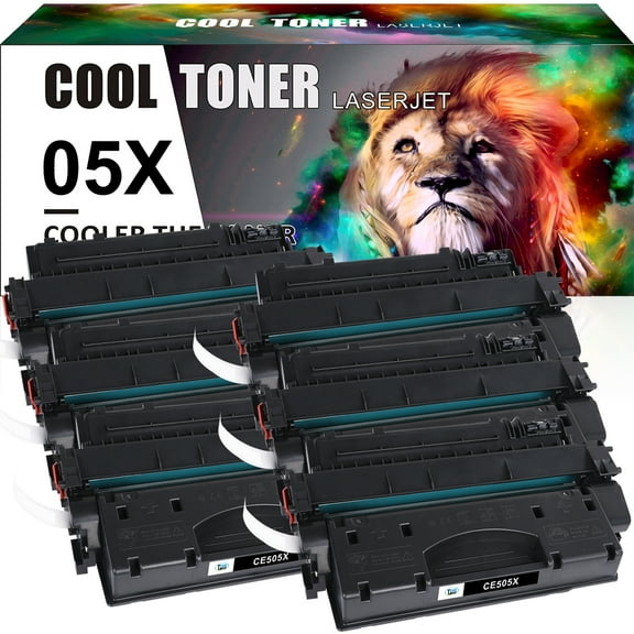 Compatible Toner Replacement for HP 05X CE505X to Use with HP Laserjet P2050 P2055 P2055d P2055dn P2055x (Black,6 Pack)