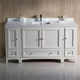 thumbnail image 3 of Fresca Fcb20-123612-U Oxford 60" Free Standing Single Basin Vanity Set - Off White, 3 of 3
