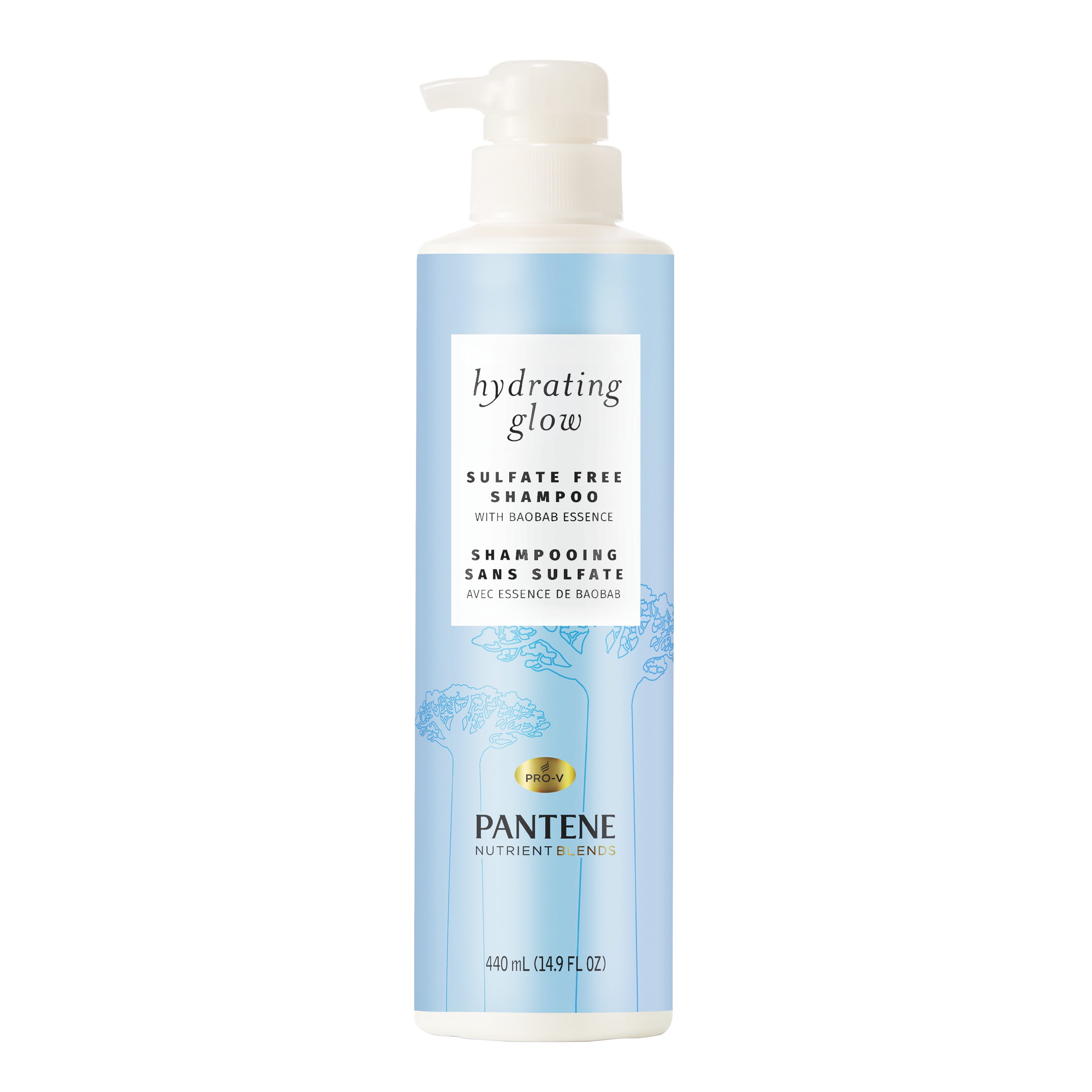 Pantene Nutrient Blends Hydrating Glow Baobab + Hyaluronic Sulfate Free Shampoo 14.9 FL OZ/440mL