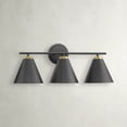 thumbnail image 6 of Avec 22-in 3-Light Matte Black Contemporary Bath Vanity Light, 6 of 11