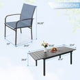 thumbnail image 4 of Sophia & William 9-Piece Patio Dining Set Outdoor Expandable Metal Patio Dining Table Set with 8 Blue Textilene Chairs, 4 of 12