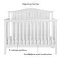 thumbnail image 5 of Child Craft Hampton Arch Top Crib and Changing Table Nursery Set, 4-in-1 Convertible, Matte White, 2-Piece, 5 of 8