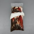 thumbnail image 2 of Ambesonne Fantasy Bedding Set 4 Pcs, Dragon Mountain Myth, Queen, Multicolor, 2 of 3